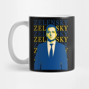 Volodymyr Zelensky - retro flag color Mug